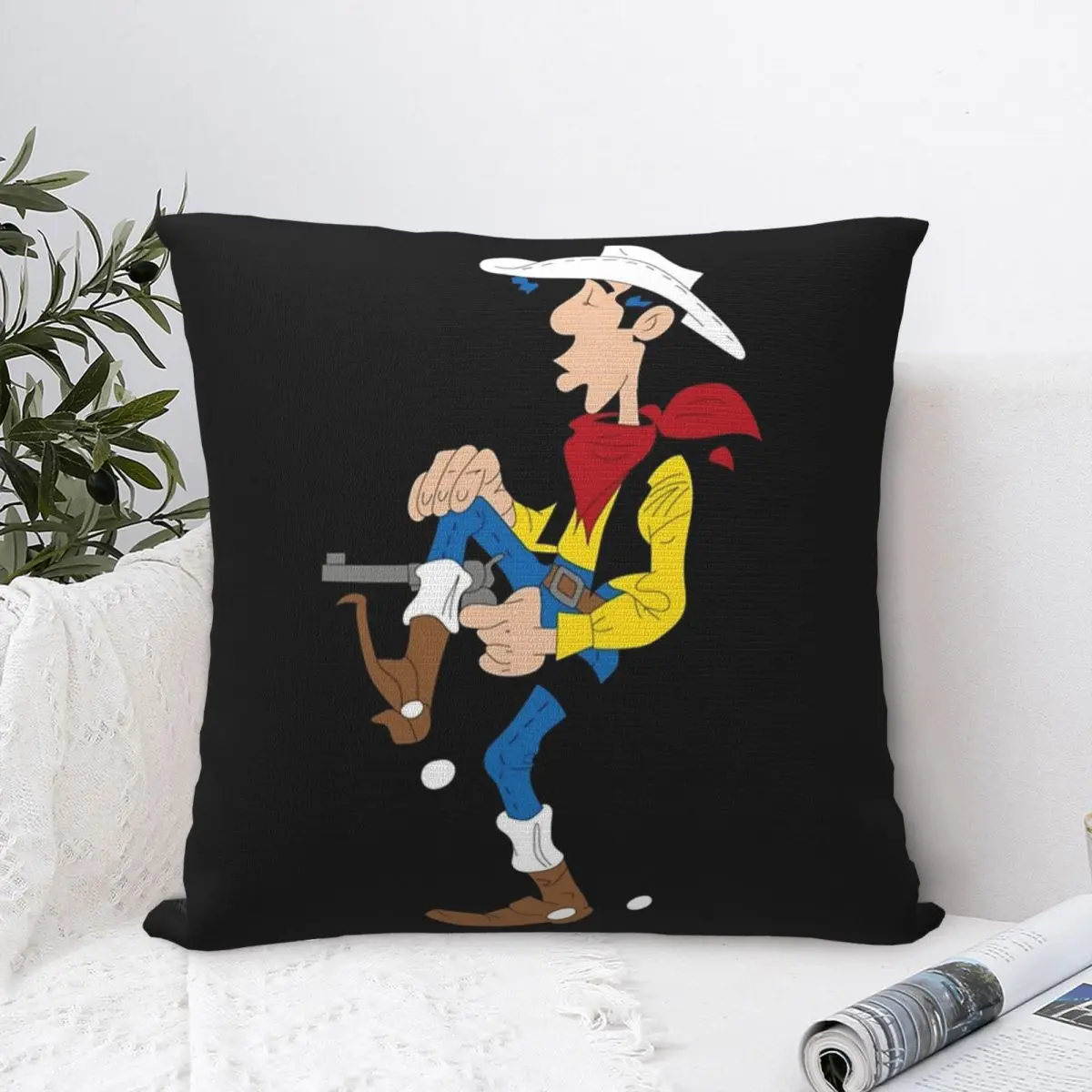 لاكي لوك المخدة المطبوعة غطاء وسادة بوليستر غطاء وسادة للديكور غطاء المنزل سستة 18" #4