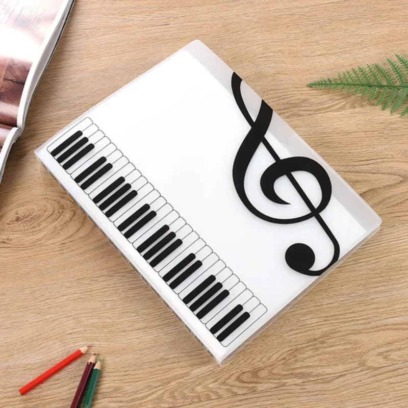 

40 Pages Music Book Clip Stave Piano Insert Paper Organizer A4 Binder File Folders Data Sheet Folder Office School Accessories