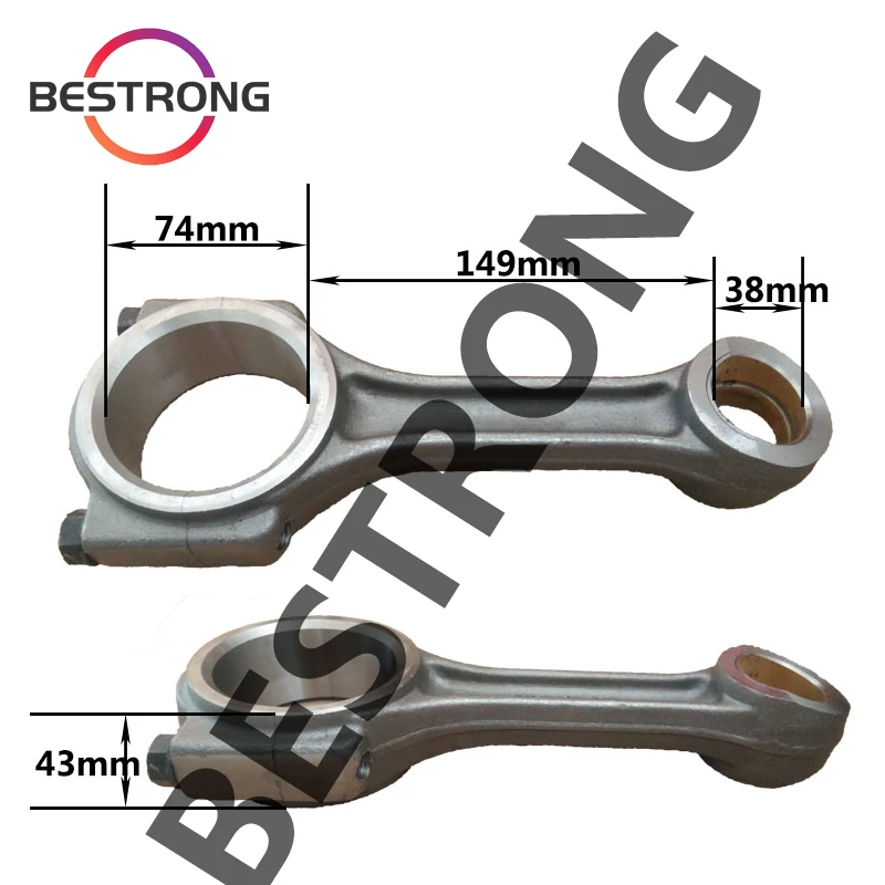 Connecting Rod For ZS1125 ZS1130  Water Cooled Diesel Engine Spare Parts