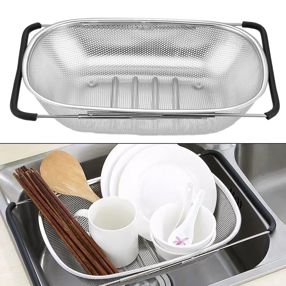 

For Cooking For Straining 6 Quart Capacity Over The Sink Colander Food Preparation Dishwasher-Safe Design Fine Mesh Net