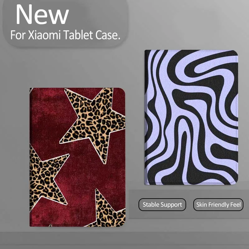 

Purple Black Wavy Pattern Tablet Case For Xiaomi Redmi Mini Pad SE K 2 4 5 6 7 8 2023 2025 11 8.8 11.2 10.1 Pro Gift