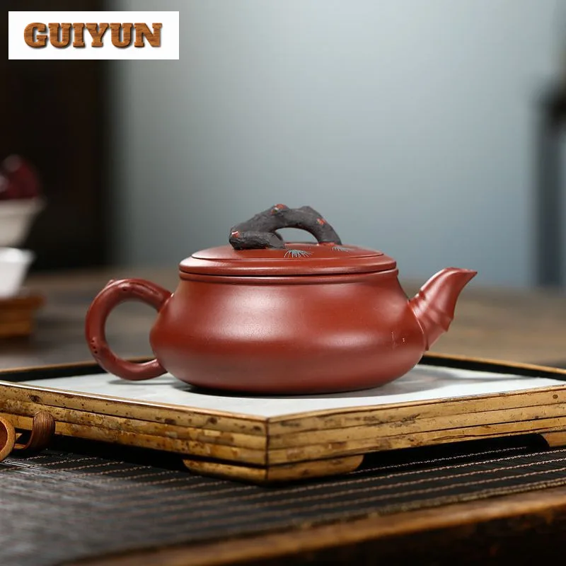 300ml Vintage Yixing Purple Clay Teapots Master Handmade Pine Plum Pot Raw Ore Dahongpao Mud Kettle Zisha Tea Set Tableware Gift