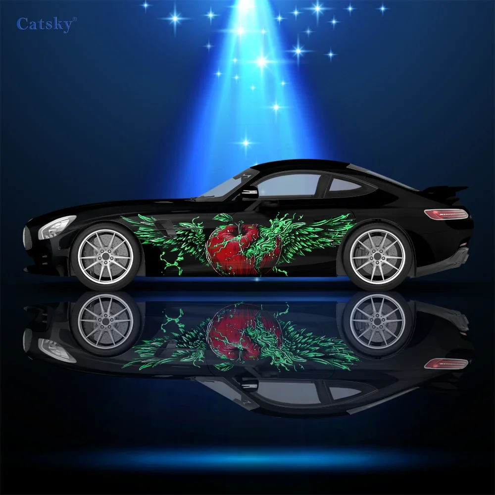 Apple Lightning Wings Car Vinyl Wraps Decal Self-adhesive PVC Sticker Suitable for Trucks SUV Decoration Auto Accessories Gift