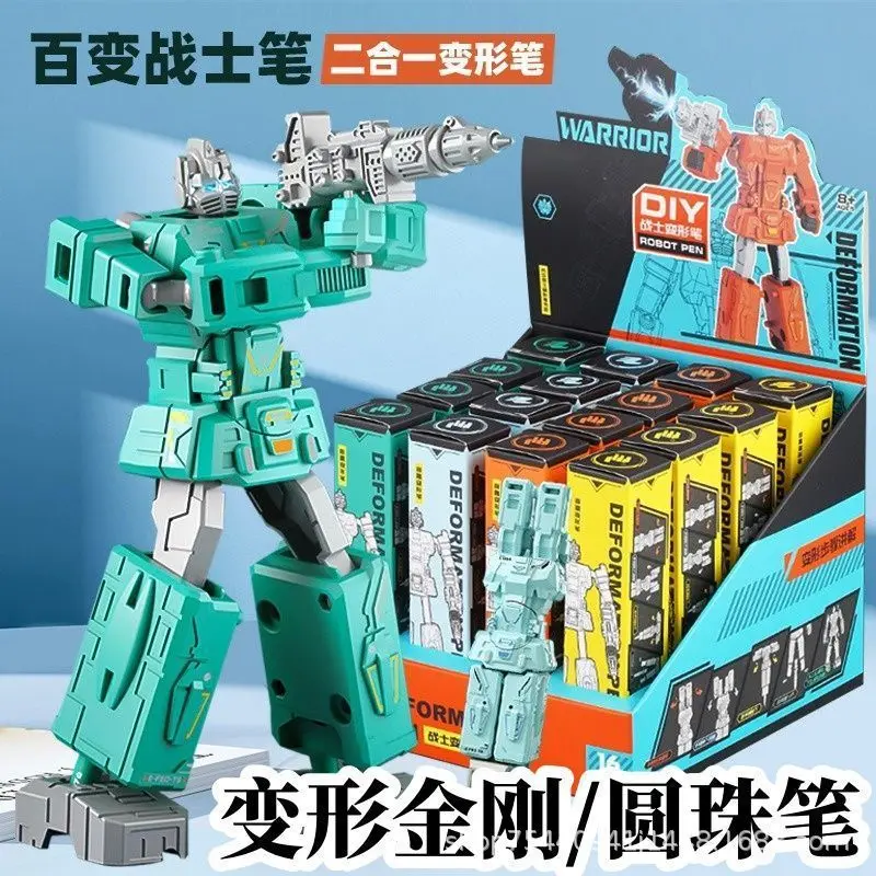 Stylo Robot Transformable, jouet pour enfant, stylo à bille déformable, outil d'écriture, modèle de figurine d'action éducative, fournitures scolaires créatives, cadeau