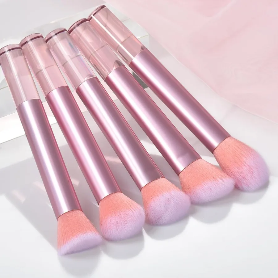 Ensemble de pinceaux de maquillage 22 pièces, Kit de maquillage avec étui, brosse de fond de teint en cheveux synthétiques doux de qualité supérieure, brosse anti-cernes, brosse de fard à paupières Tra