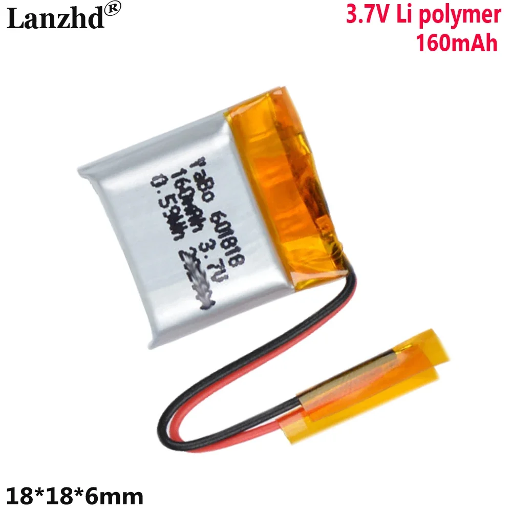 Batterie au lithium à noyau polymère Li 3.7V, 160mAh, pour balance de poids, montre pour enfants, batterie électronique rechargeable 601818