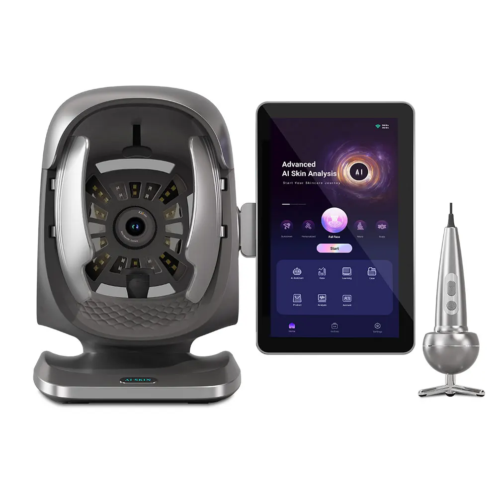 Newest X3 Pro AI Skin Image Analyzer Face Scalp Analysis Machine With 20 Indicators Analysis 8 Spectra Imaging