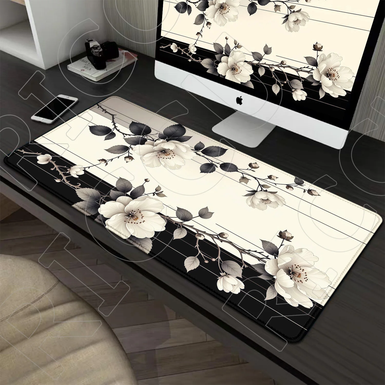 

XXL Desk mat HD Printing Art Abstract Flower Mouse Pad PC accessories Gamer Large MousePads Office Non-Slip Desktop Table Mats