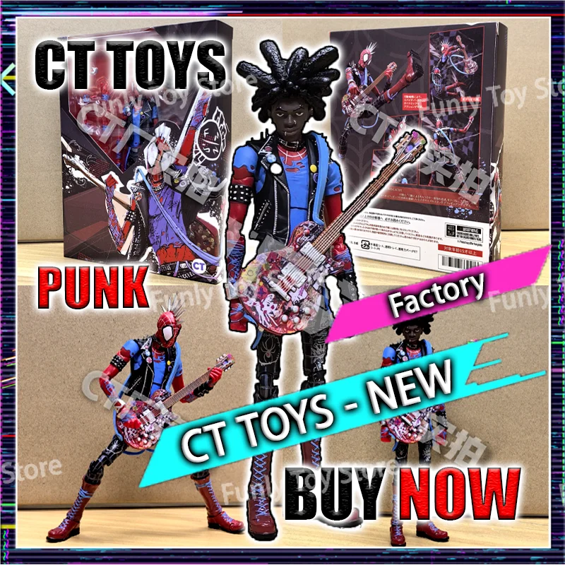 

In Stock Ct Toys Spiderman Spider-Punk Spider-Man Across The Spider-Verse Shf Anime Action Figure Figurine Custom Gifts Toys