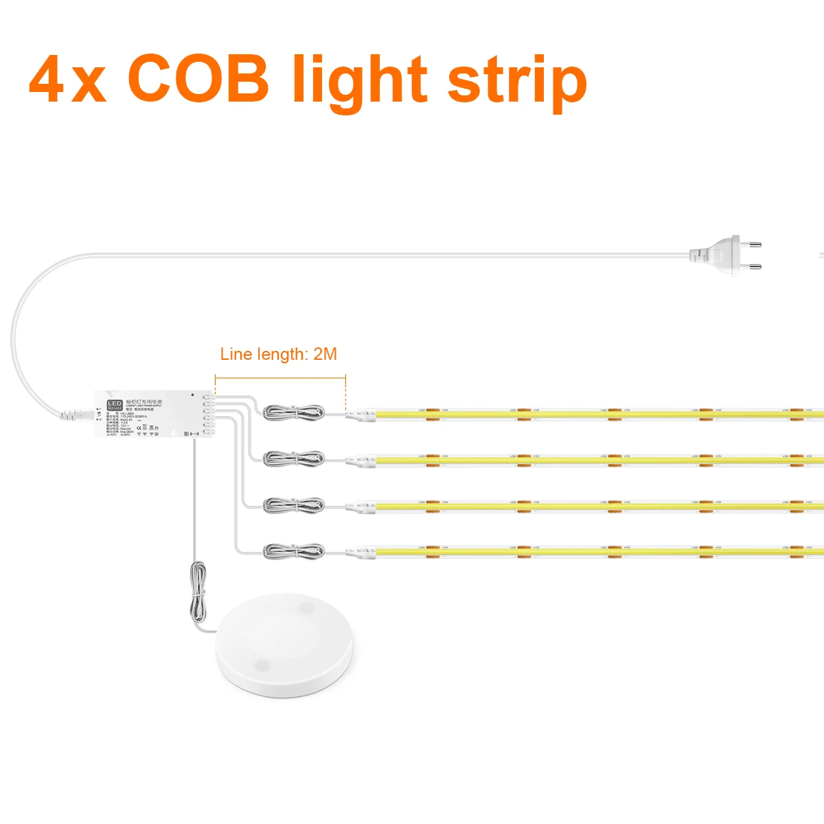 MALITAI LED Touch Dimmer Under Cabinet Light Strip 5