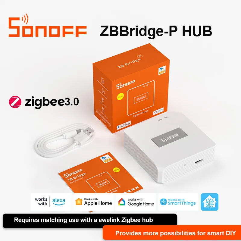 

Шлюз SONOFF Zigbee Bridge-P для домашнего помощника, концентратор умного дома — совместимость с Matter/Apple Home, Local Web Cont ewelink
