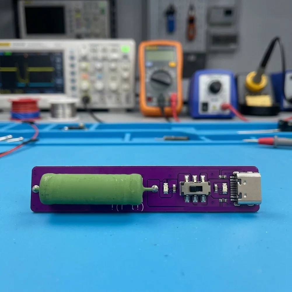 Data Cable Load Check for type-c for pd Load Tester High-temperature Protection Load Indicator Light for type-c Chargers for