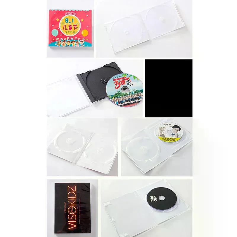 100pc CD DVD Double Sided Cover Storage Case Plastic Bag Sleeve Envelope Provide Storage Protection for CD DVD Disc Folder