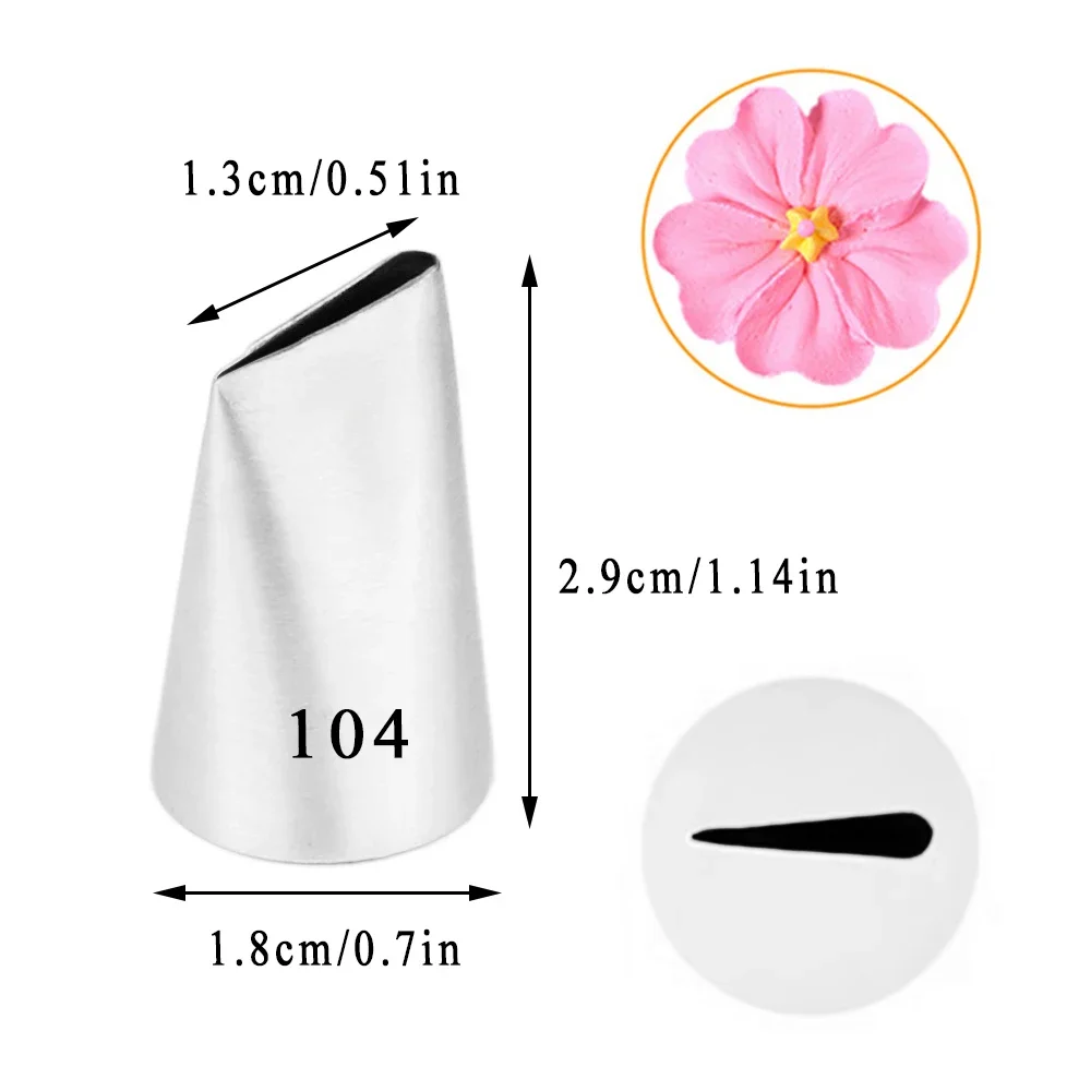 5pc #101 #102 #103 #104 Piping Nozzle Converter For Creating Rose Petal Shape Decorating Icing Tip Baking &Pastry Tools Bakeware