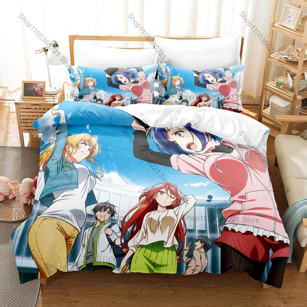 Cool Remake Our Life Duvet Cover + 2 Pillowcases, Anime Print Soft Bedding Set for Anime Fans Bedroom Decor