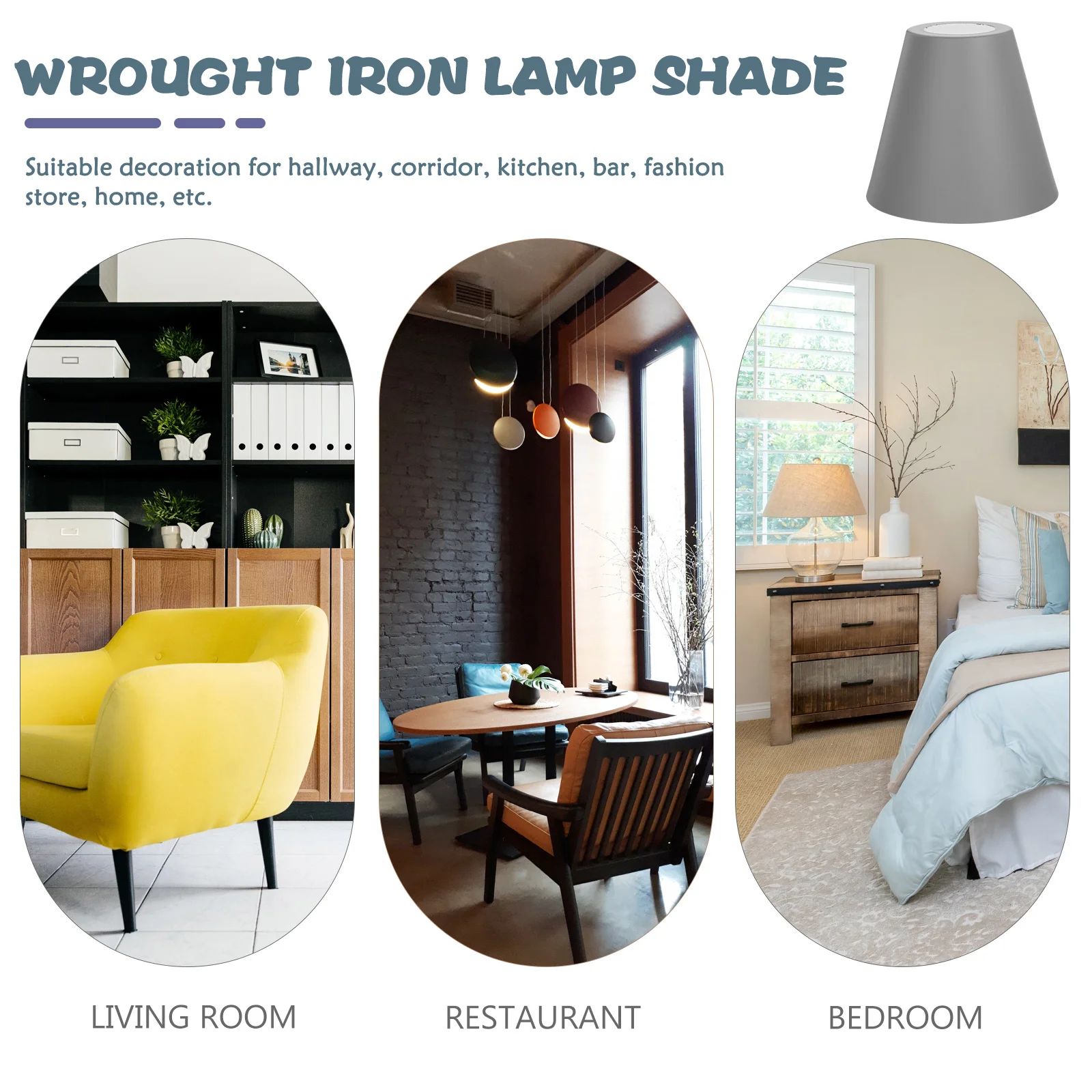 

Iron Lampshade Table Lamp Cover Solid Metal Lampshade Modern Style for Desk Floor Nightstand Replacement Lighting Fixture