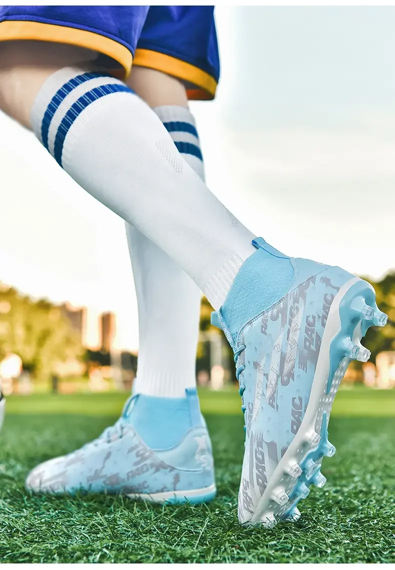Multi Scene Outdoor Soccer Boots Abrasion Resistant Sole Close Fitting Upper Adult Teen Universal Football Training Shoes