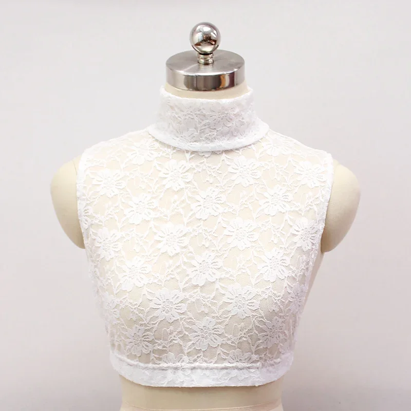 Fashion Women's Mesh Fake Collar Female Shirt Sweater Decoration Lace Crochet False Collar Detachable Collar Elastic