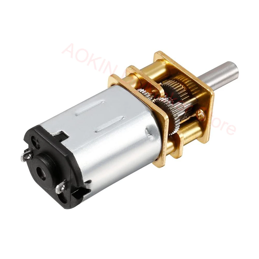 Motor Roda Gigi Mikro Metal Mini DC 6V N20 dengan Roda Gigi Motor DC 200RPM