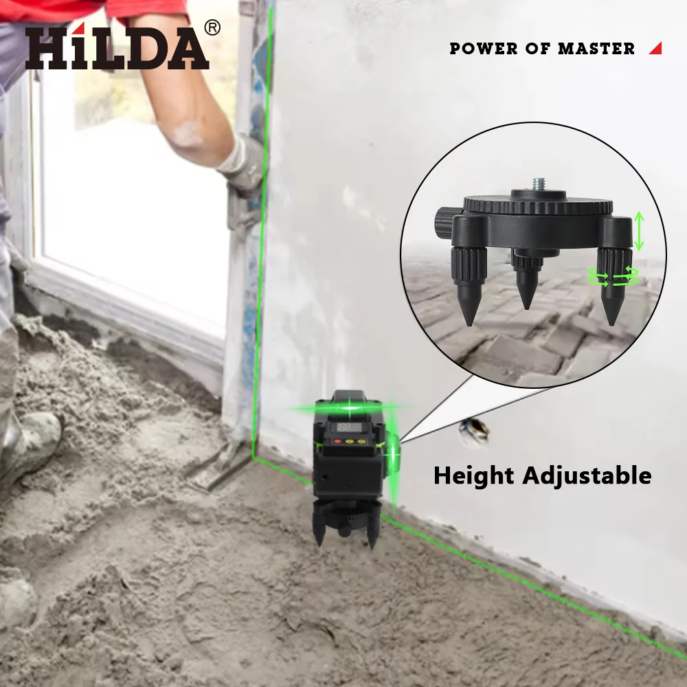 هيلدا 360 °   دعامة قاعدة دوارة قابلة للتعديل تناسب مستوى الليزر 1/4 بوصة وحامل ثلاثي القوائم 5/8 بوصة يعزز كفاءة العمل في أي وظيفة