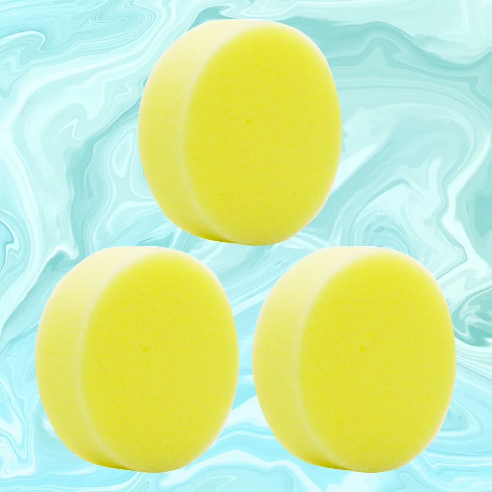 

3Pcs Cleaning Sponge Waxing Sponge Polish Wax Sponge Applicator Pads Clean Washer Washing Tool (Yellow)