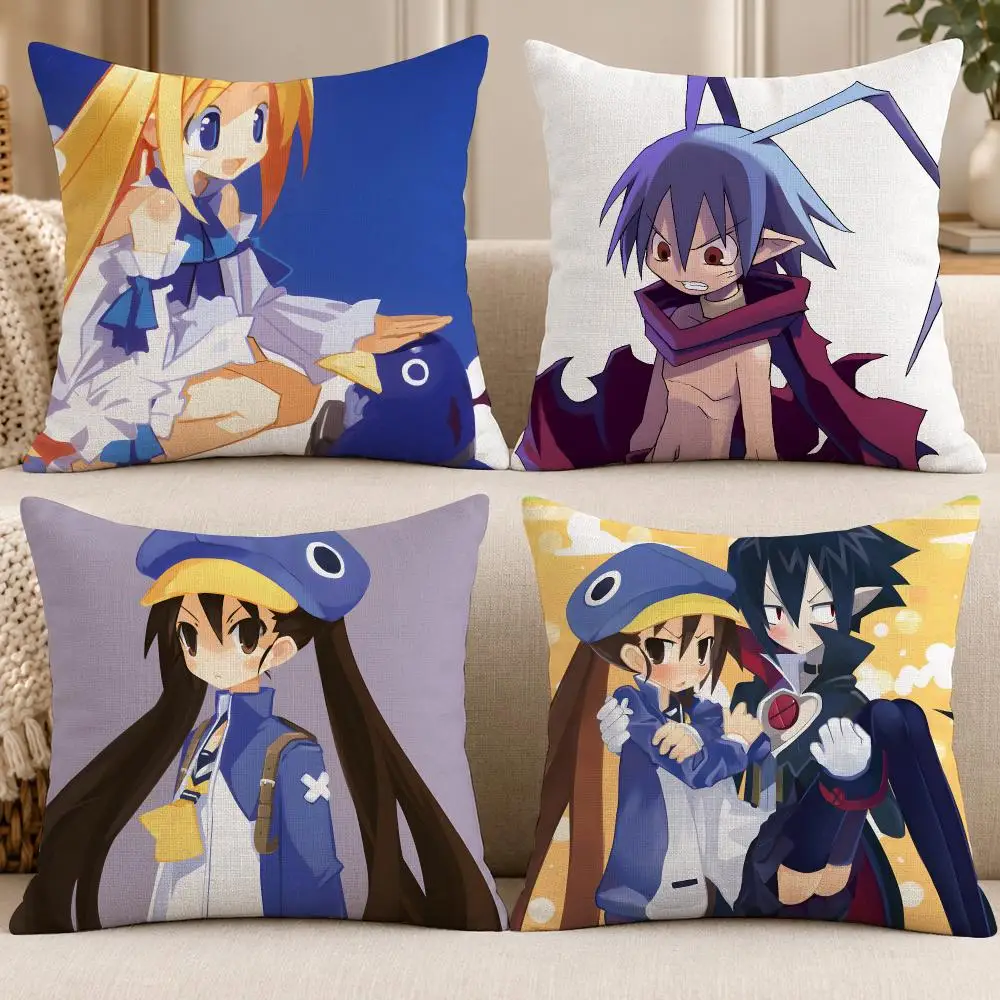 Game Adventure D-Disgaea Cushion Cover Soft Short Plush throw pillow Sofa Bedroom Den Car Dorm Decor Gifts