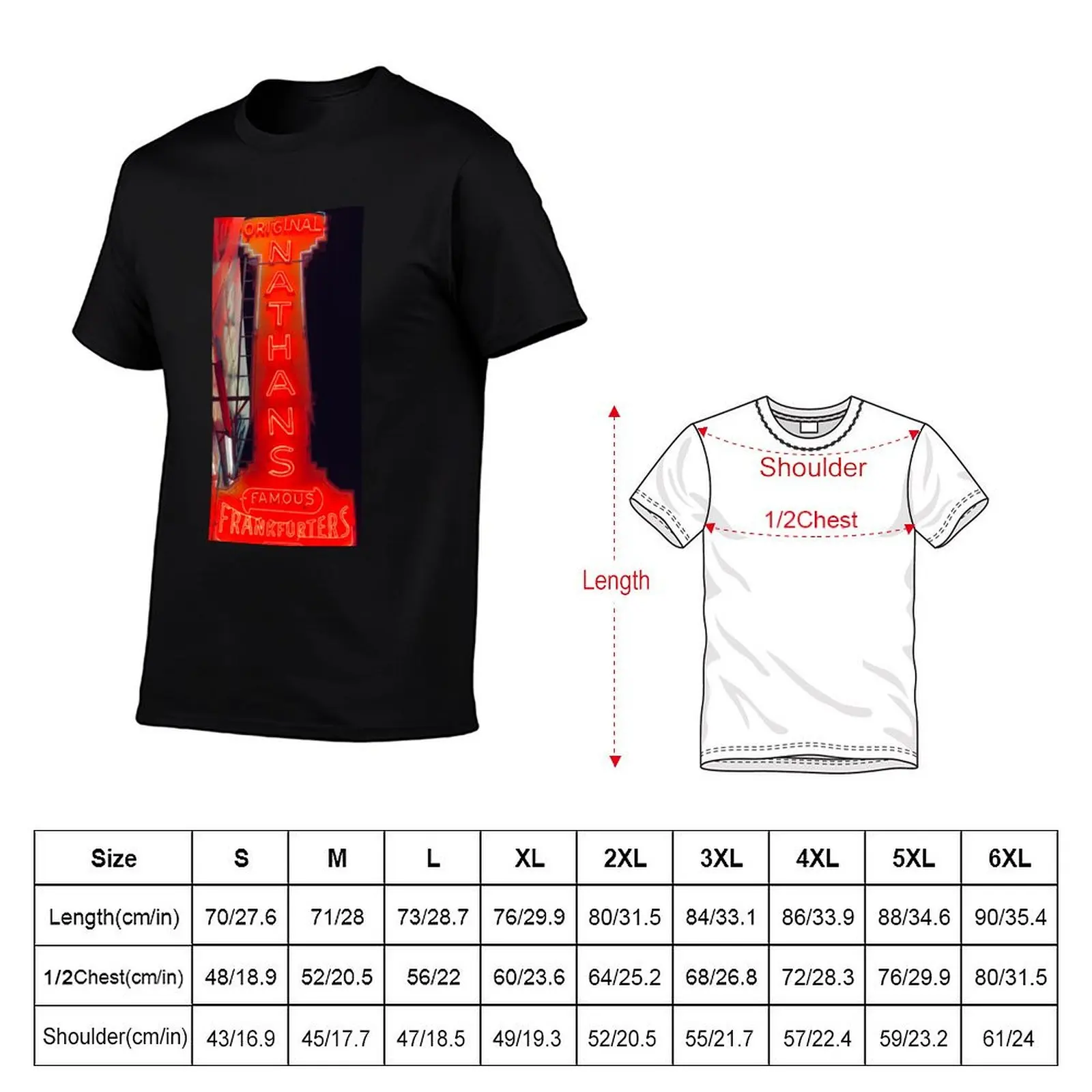 Original Nathans Famous Hot Dogs Neon Sign. Coney Island. Brooklyn, New York T-Shirt Moisture Wicking Quick Dry Tee