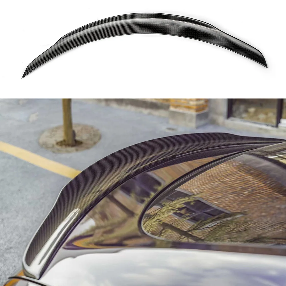 For Tesla Model S 2016 17 18 19 20 21 22 Real Carbon Fiber Rear Trunk Spoiler Splitter Wing Tuning Car Accessories