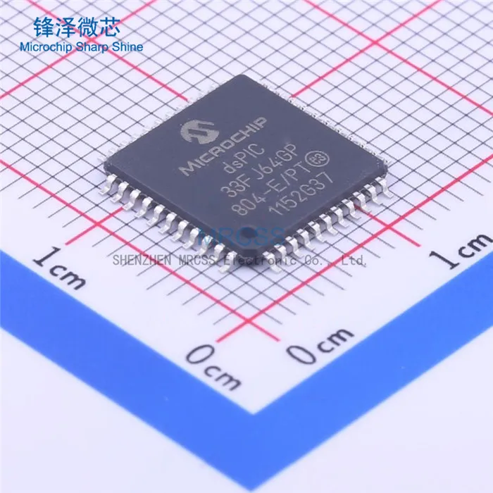 MCU 16-bit dSPIC33 dsPIC RISC 64KB Flash 3.3V 44-Pin TQFP Tube - Trays  DSPIC33FJ64GP804-E/PT