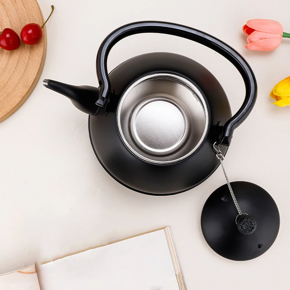 

Stainless Steel Kettle Camping Hot Water Stove Retro Boiling Teapot for Gas Metal Stovetop