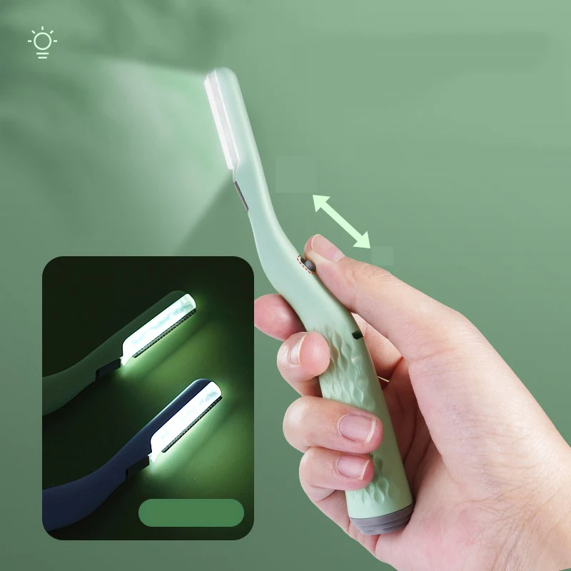 Eyebrow shaver LDE luminous rechargeable anti scratch tool for men and women\'s eyebrow shaving tool for beginners
