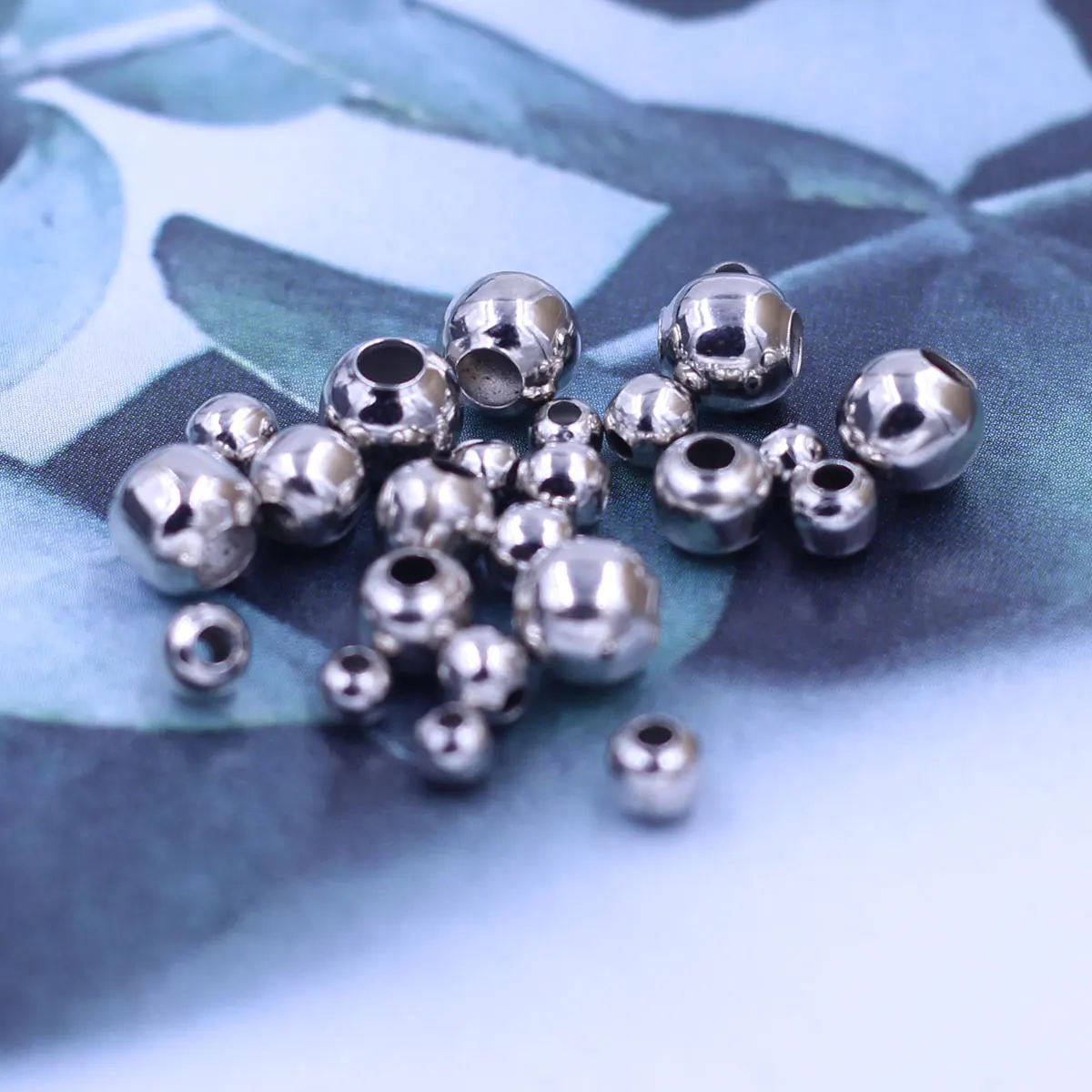 

500PCS Silver Tone Metal Round Spacer Beads 2.4/3/4/5/6mm Handmade Crafts Jewelry Making Accessories Supplies