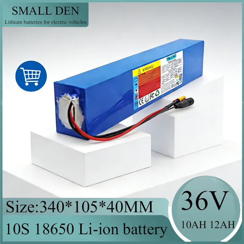 New 36V 10Ah 12Ah Lithium BatteryPack 18650-10S 540W High-power With BMS For Electric two wheelers/motorcycle spare Cell