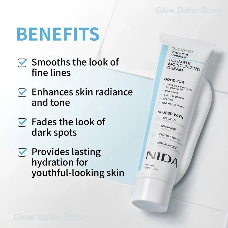 كريم الترطيب النهائي كينتيللا نياسيناميد، كريم ترطيب الوجه لإصلاح حمض الهيالورونيك، منتج العناية اليومي بالبشرة