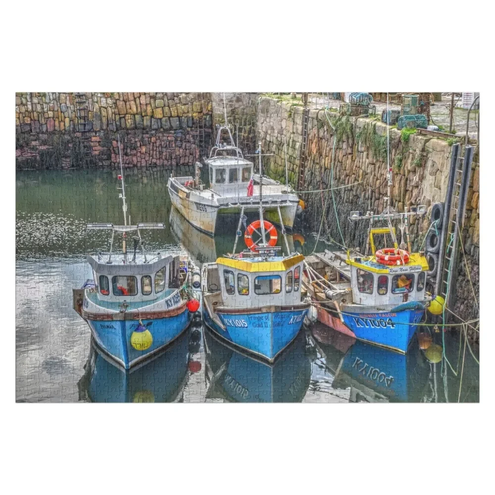 

Crail Fishing Boats Fife Scotland Jigsaw Puzzle Diorama Accessories Custom Child Puzzle