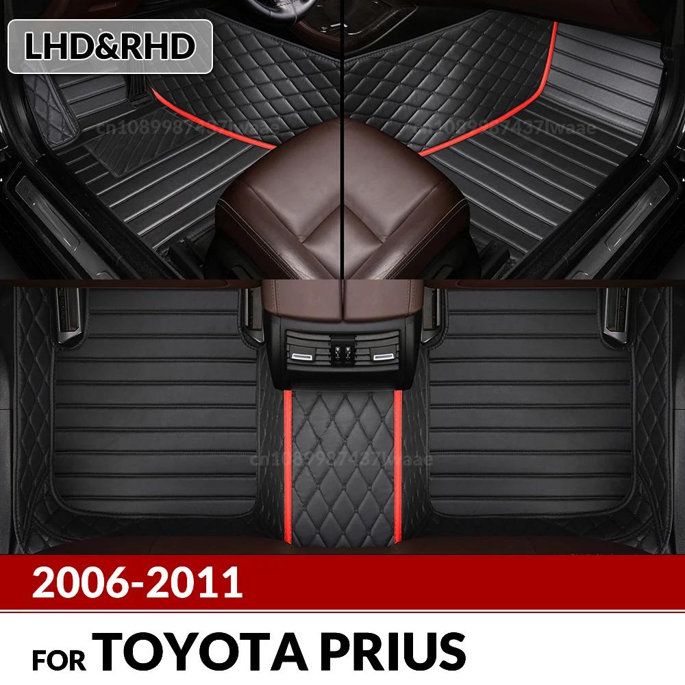 

Автомобильные коврики для Toyota Prius 2006, 2007, 2008, 2009, 2010, 2011, изготовленные на заказ автомобильные подушечки для ног, автомобильный ковер, аксессуары для интерьера