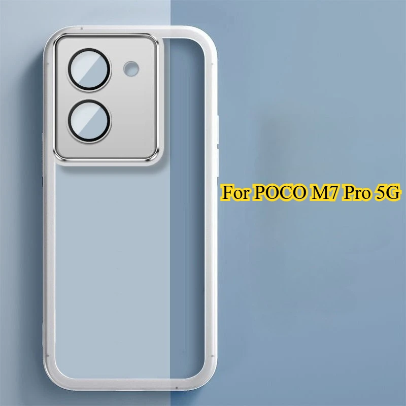 ل POCO M7 Pro 5G كاميرا حامي عدسة فيلم جراب هاتف ل Xiaomi POCO M7Pro M 7 شفافة بولي يوريثان سيليكون الغطاء الخلفي