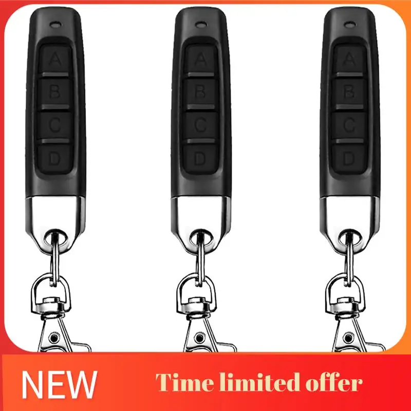 

A42T-3Pcs 433Mhz Copy Remote Opener,Universal Garage Door Controller Wireless Cloning Key Fob 4In1 Remote Control Duplicator Dur