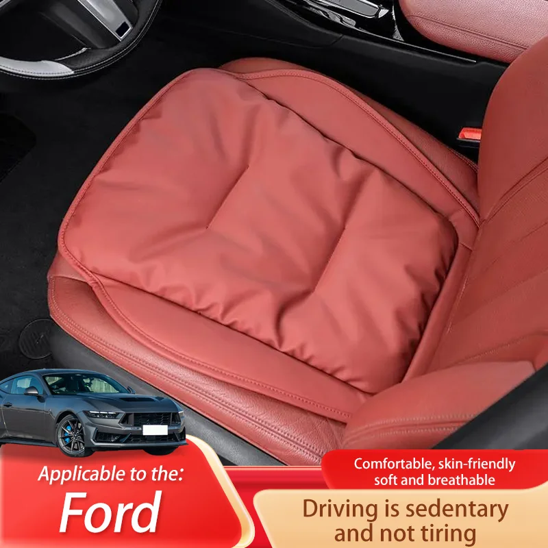 Car Seat Cover Leather Four Seasons Front Seat Protector Cushion Auto Chair Protect Covers For Ford Mustang