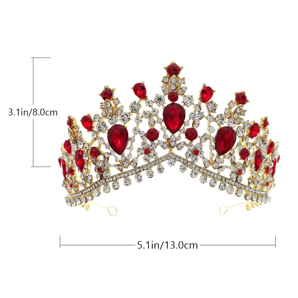 1 قطعة إكسسوار التاج الرجعية الفضة كريستال تيارا للنساء العروس حفل زفاف الزفاف أغطية الرأس حجر الراين سبيكة غطاء الرأس الشعر