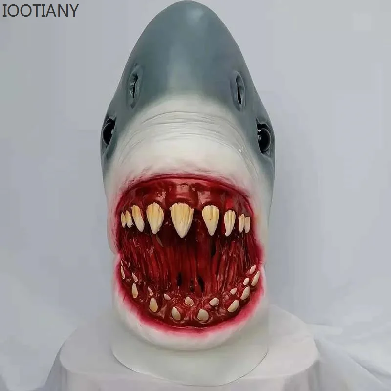 

CosplayHorror Shark Animal Halloween Mask Scary Shark Head Cosplay Mask Fancy Dress Party Costume Cosplay Masks Props Adult One