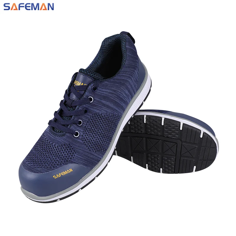 Safety shoes, anti-impact and anti-piercing work shoes, fashionable men's sports shoes, Lightweight, good breathability，K4033