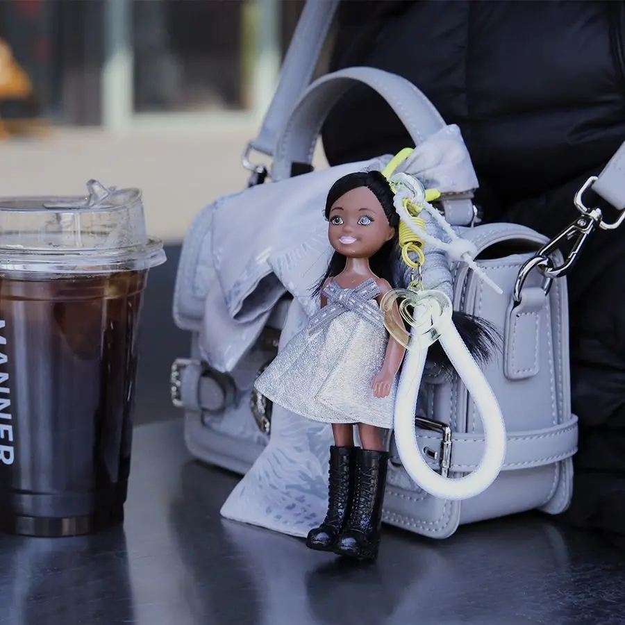 

Новый модный кулон для сумки: джинсовый мишка с леопардовым принтом, универсальный персонализированный брелок для ключей, подвеска для автомобиля, аксессуар для школьного рюкзака