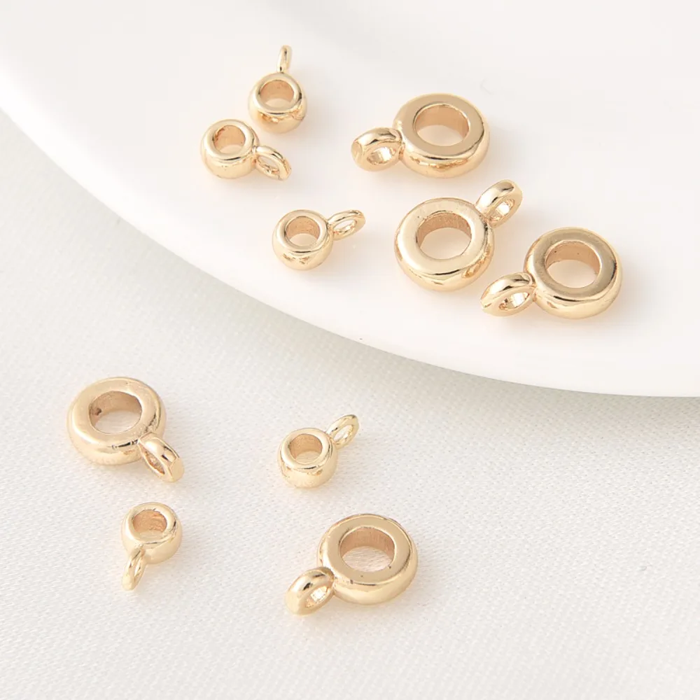 

14K Gold-plated Closed Loop Pendant Buckle, Diy Handmade Necklace Connection Buckle Material, Bracelet Pendant Buckle