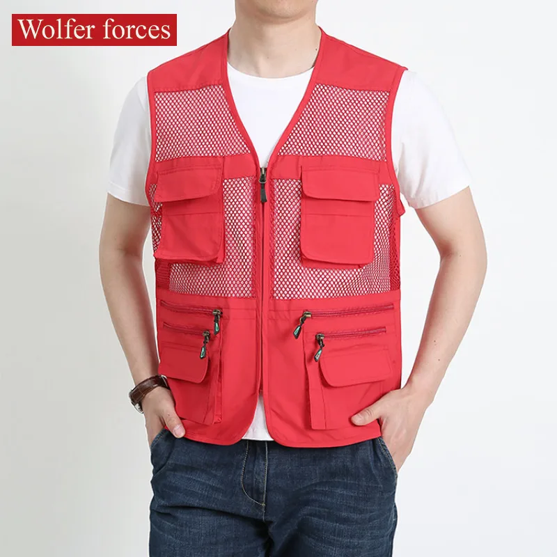 

Cardigan Tactical Vest Fishing Wear Sports Waterproof Sweatshirts Motorcyclist Unloading Bigsize Tools Pocket Designer