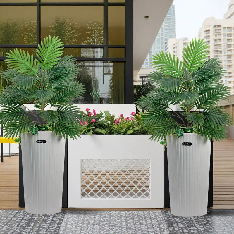 

75cm artificial plant large leaf fake fan palm tortoise back bamboo indoor courtyard living room and wedding home decoration