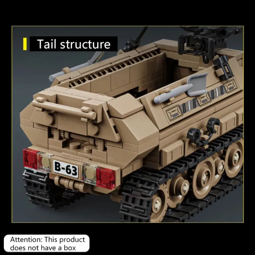 562 pezzi unici di blocchi di costruzione di veicoli blindati a mezzo binario Maus - Kit modello di carro armato tedesco massiccio della Seconda Guerra Mondiale per esposizione di adulti