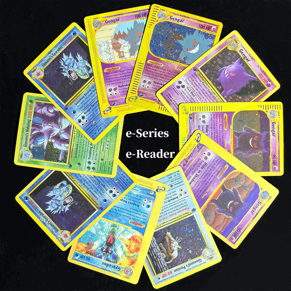 PTCG Proxy Cards Gengar Gyarados Golem Nidoking Giovanni's e-Series Skyridge e-Reader Collectible Cards Festival Gifts