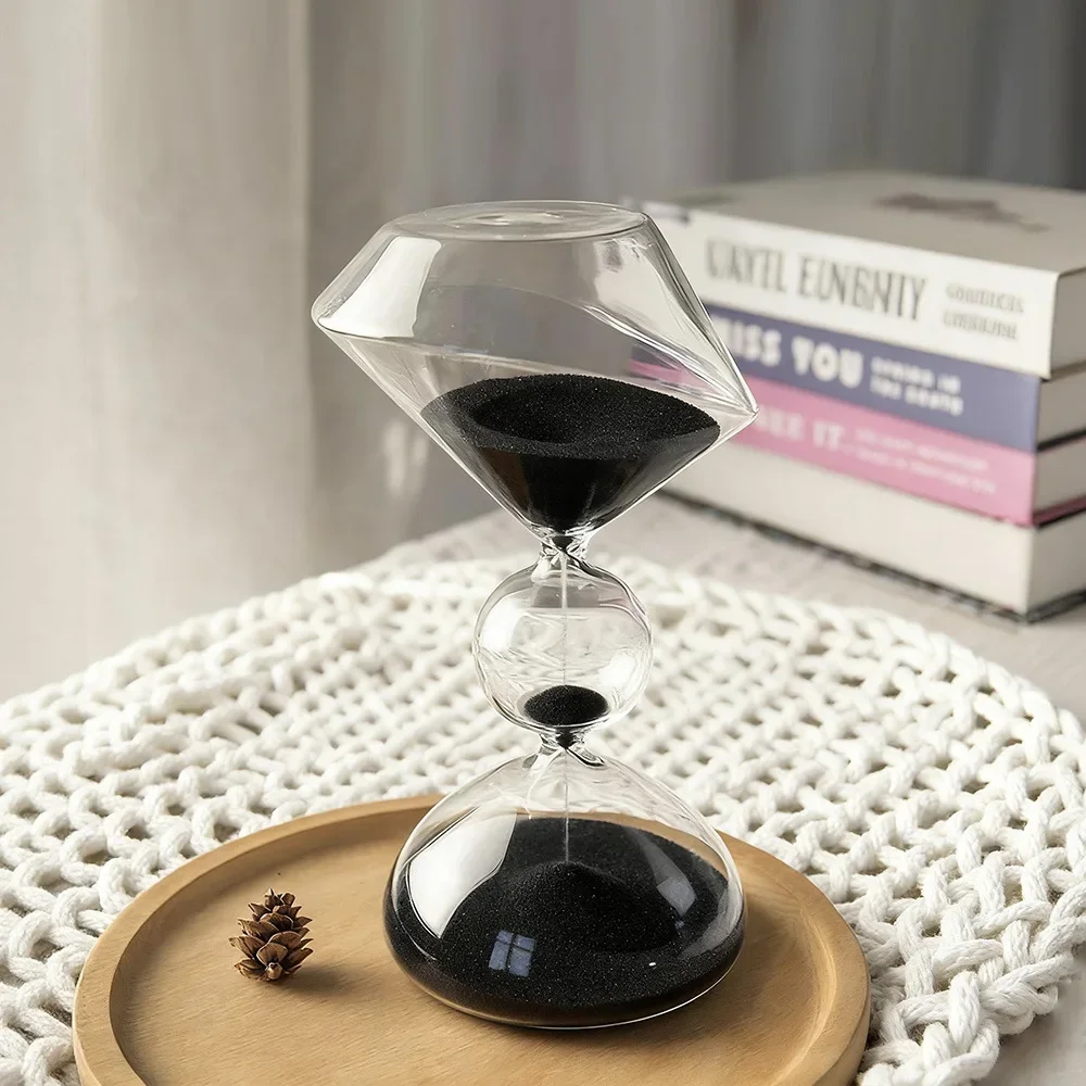 Creative Glass Hourglass Timer Home Art Alien Three Sections Sand Clocks Desktop Office Decor Creative Gifts Modern Home Decor