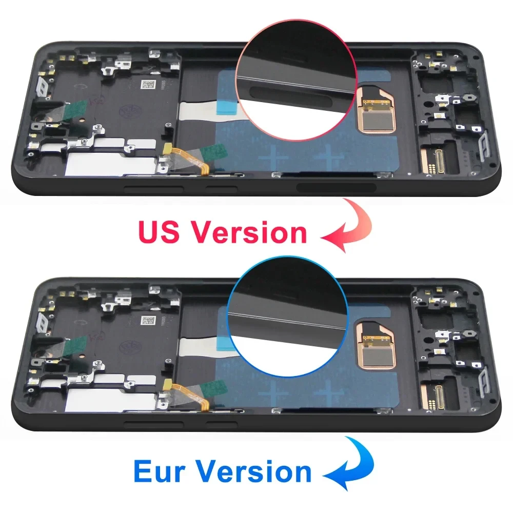 S22 Plus 5G Super AMOLED Screen Assembly for Samsung Galaxy S22+ 5G S906B S906B/DS LCD Display Touch Screen Digitizer with Frame